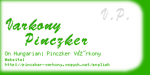 varkony pinczker business card